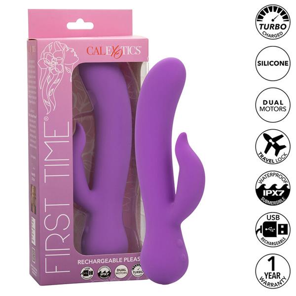 FIRST TIME VIBRATOR PLEASER RECHARGEABLE PURPLE