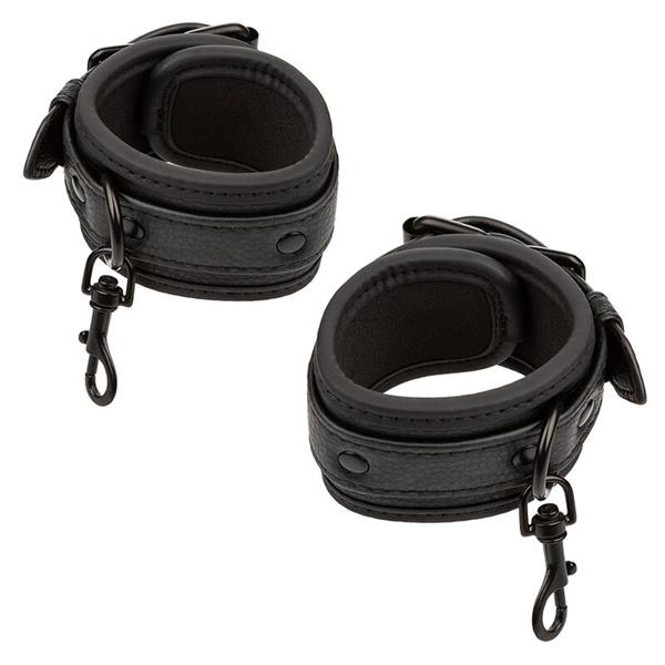 NOCTURNAL BED RESTRAINTS LEATHER ADJUSTABLE BLACK