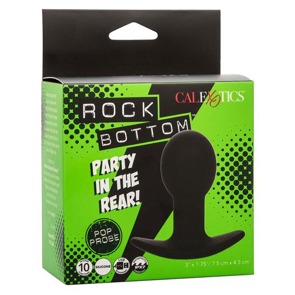 ROCK BOTTOM ANAL PLUG 10 VIBRACIJ SILIKON ČRN