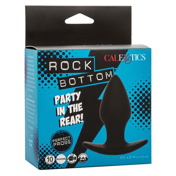 ROCK BOTTOM PERFECT ANAL PLUG 10 VIBRATIONS SILICONE BLACK