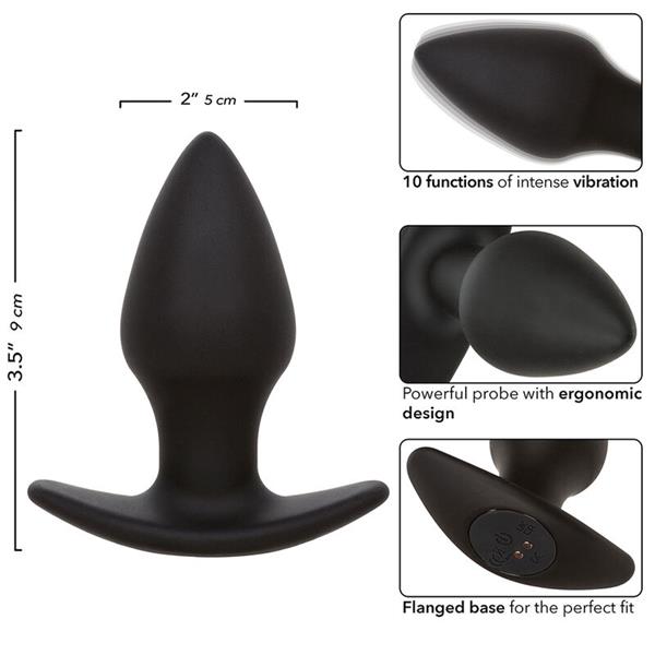 ROCK BOTTOM PERFECT ANAL PLUG 10 VIBRATIONS SILICONE BLACK