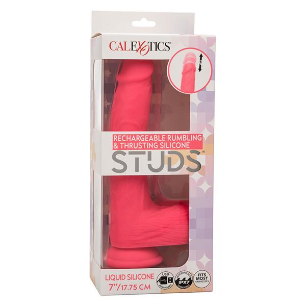 STUDS REALISTIC VIBRATOR 10 VIBRATIONS PINK