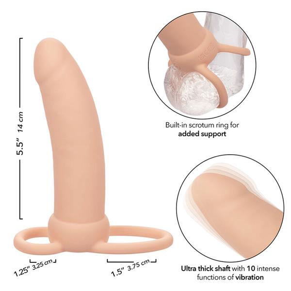 MAXX THICK DUAL PENETRATOR 10 VIBRATIONS FLESH