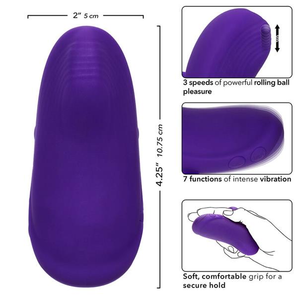 ENVY HANDHELD ROLLING BALL MASSAGER 7 VIBRATIONS PURPLE