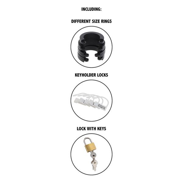 EXTREME CHASTITY COCK CAGE SILICONE SIZE S BLACK