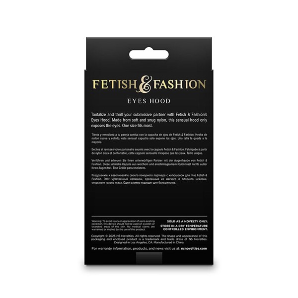 FETISH & FASHION EYES HOOD NYLON WHITE