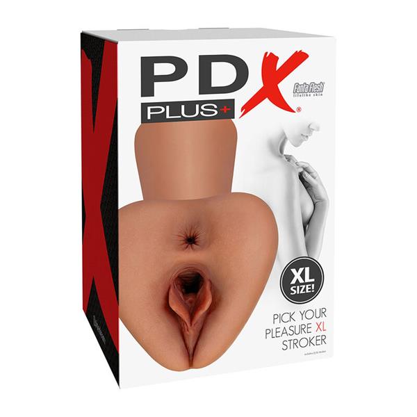 PICK YOUR PLEASURE XL REALISTIC STROKER BROWN