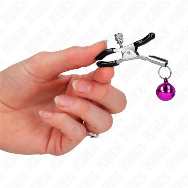 PURPLE SINGLE BELL NIPPLE CLAMP 6 CM
