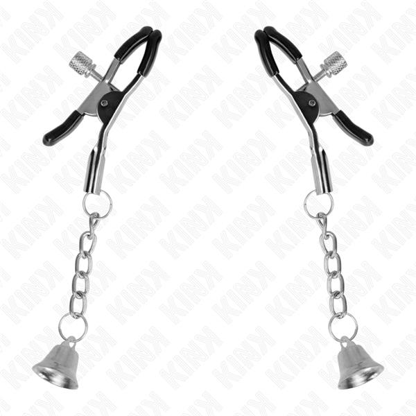 SILVER BELL PENDANT NIPPLE CLAMPS 6 CM