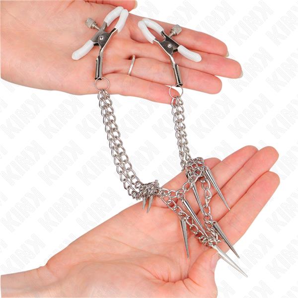 NIPPLE CLAMPS WITH SPIKES CHAINS 30 CM