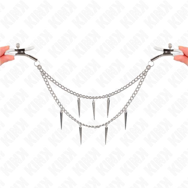 NIPPLE CLAMPS WITH SPIKES CHAINS 30 CM