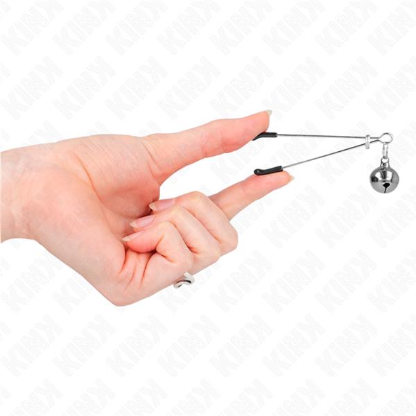 THIN BELL NIPPLE CLAMPS SILVER 7 CM