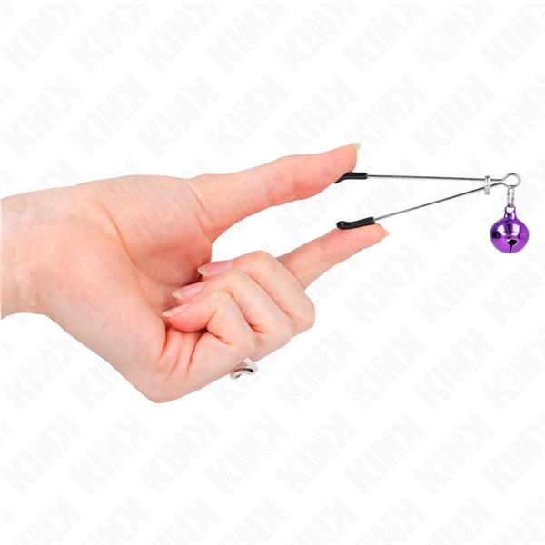 THIN BELL NIPPLE CLAMPS PURPLE 7 CM