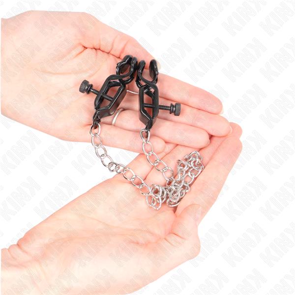 FLAT CHAIN NIPPLE CLAMPS SILVER 30 CM