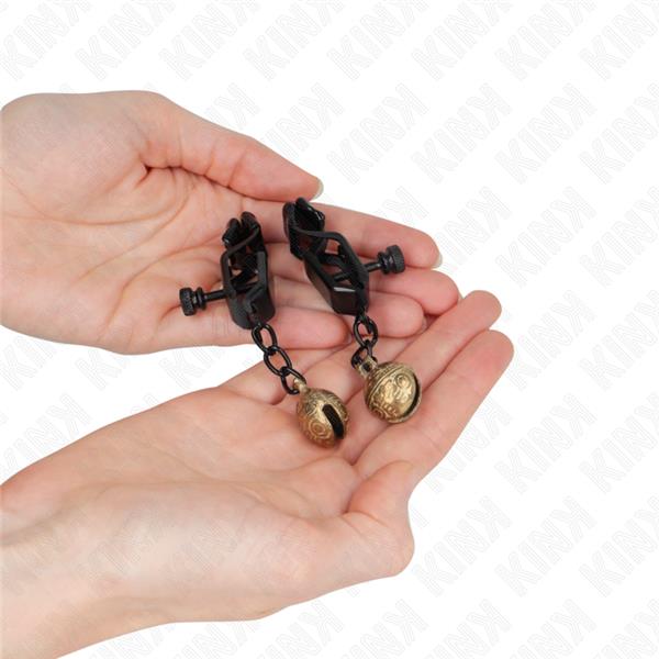 BELL JAW STYLE NIPPLE CLAMPS BLACK 7 CM