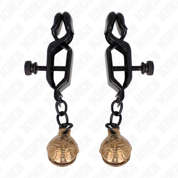 BELL JAW STYLE NIPPLE CLAMPS BLACK 7 CM