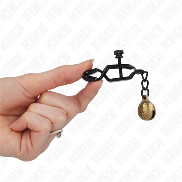 BELL JAW STYLE NIPPLE CLAMPS BLACK 7 CM