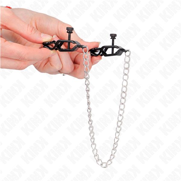 FLAT CHAIN NIPPLE CLAMPS SILVER 30 CM