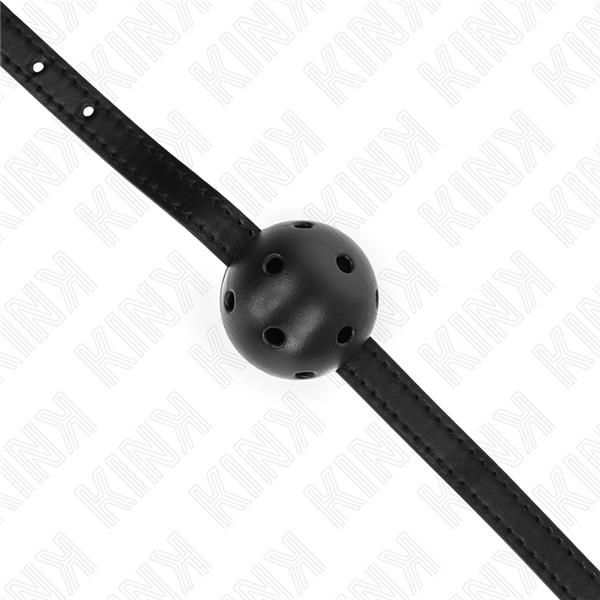 SIMPLICITY BLACK BREATHABLE BALL 4.5 CM GAG 62 x 1.5 CM