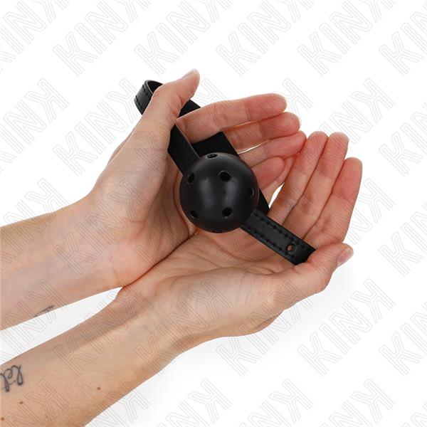 SIMPLICITY BLACK BREATHABLE BALL 4.5 CM GAG 62 x 1.5 CM