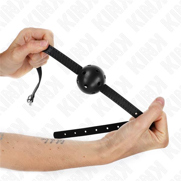 SIMPLICITY BLACK BREATHABLE BALL 4.5 CM GAG 62 x 1.5 CM