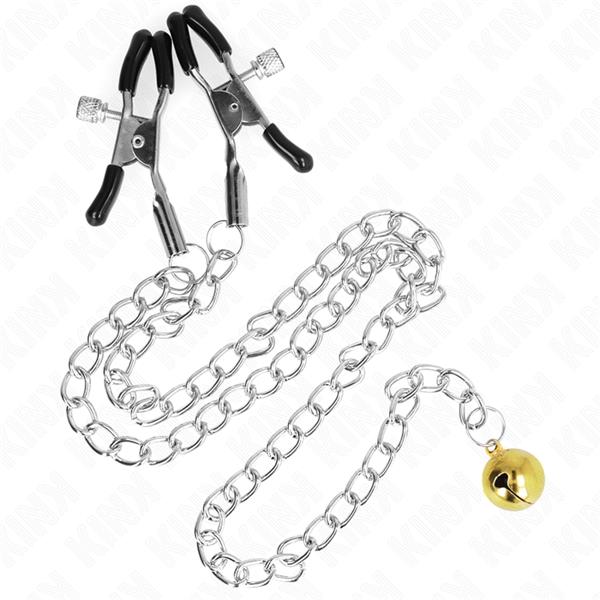 CHAIN NIPPLE CLAMPS WITH BELL 30 CM