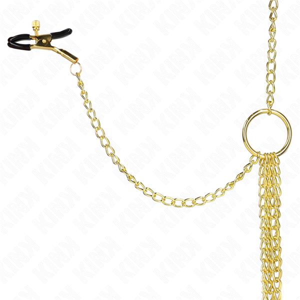 4 NIPPLE AND CLIT CLAMPS ADJUSTABLE GOLD