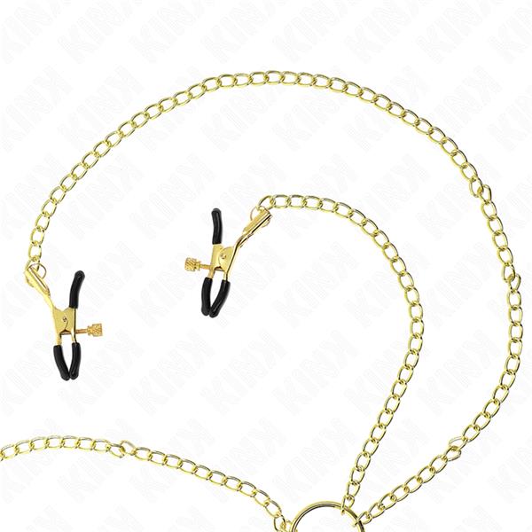 4 NIPPLE AND CLIT CLAMPS ADJUSTABLE GOLD