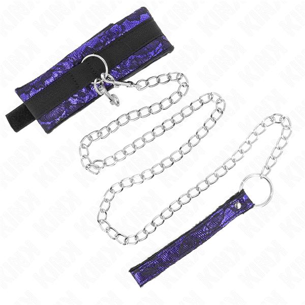 SHORT VELVET LACE NECKLACE WITH BELT 105 CM WITH NYLON TRIM 44 X 5.5 CM