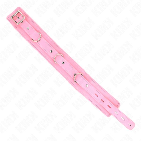 COLLAR WITH LEASH 65 CM WITH RESTRICTIONS PINK 36-42 CM X 5.5 CM