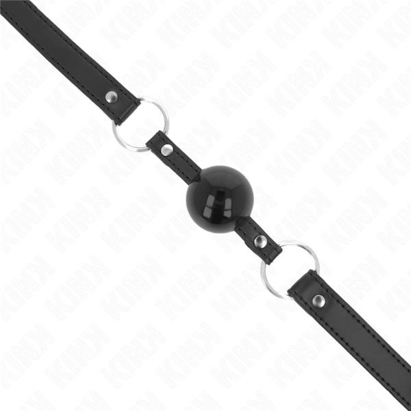 TPE BALL 4 CM GAG WITH BLACK LOCK 60 x 2 CM