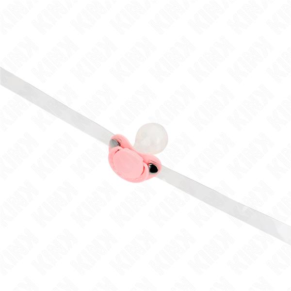 PINK PACIFIER SHAPED GAG 5.5 x 4 CM ADJUSTABLE 43-60 CM