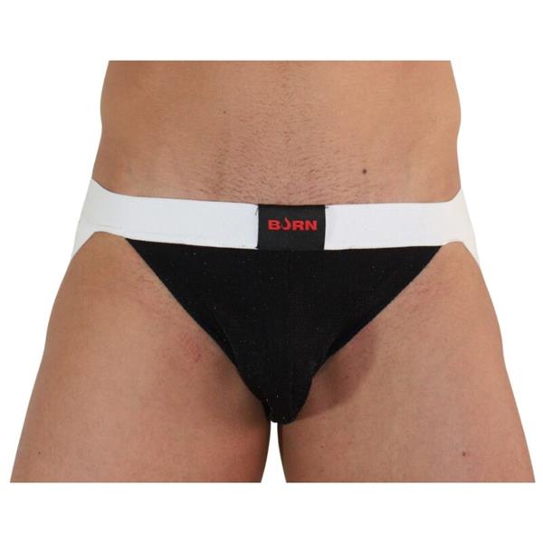004 JOCK SHINY BLACK / WHITE S