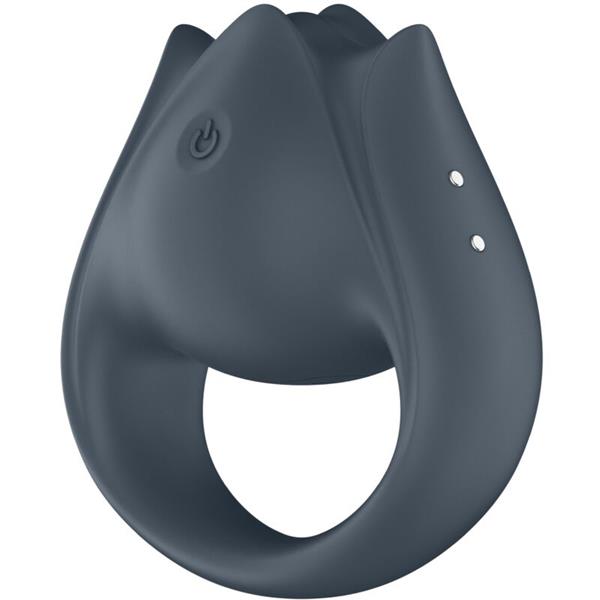 PERFECT PAIR 2 MULTIVIBRATOR 2 IN 1 PENIS RING AND FINGER STIMULATOR GREY