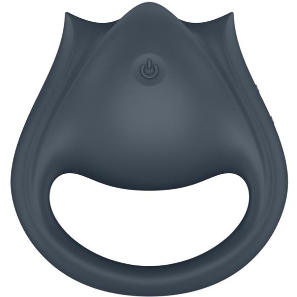 PERFECT PAIR 2 MULTIVIBRATOR 2 IN 1 PENIS RING AND FINGER STIMULATOR GREY