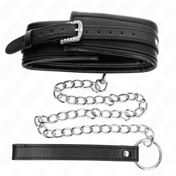 NECKLACE WITH SHINY BUCKLE STRAP 65 CM 48.5 CM X 5.3 CM