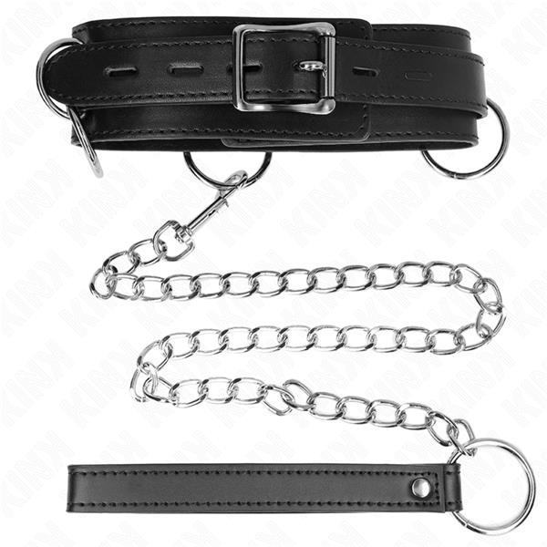 3 RING SLAVERY NECKLACE WITH STRAP 80 CM 53 X 5 CM