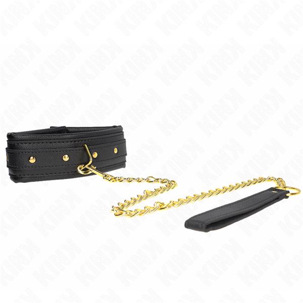 NECKLACE WITH SPONGE IMITATION LEATHER STRAP MODEL 1 ADJUSTABLE 37-54 CM X 3 CM