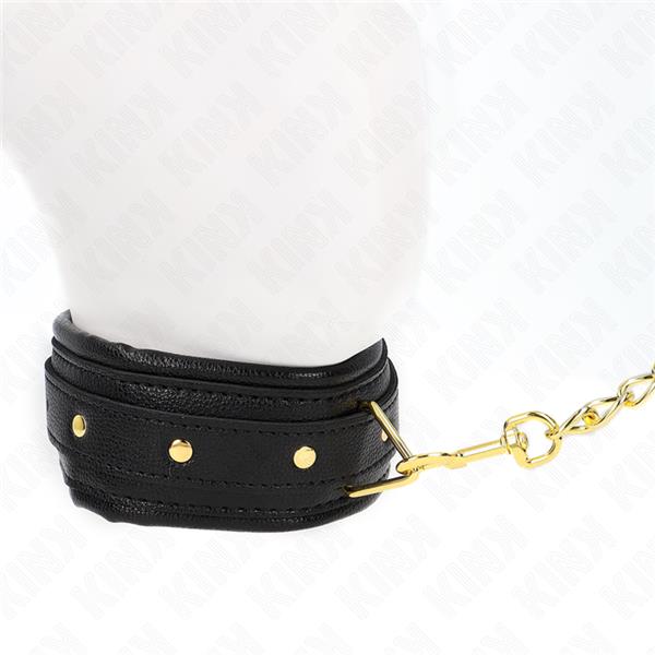 NECKLACE WITH SPONGE IMITATION LEATHER STRAP MODEL 1 ADJUSTABLE 37-54 CM X 3 CM