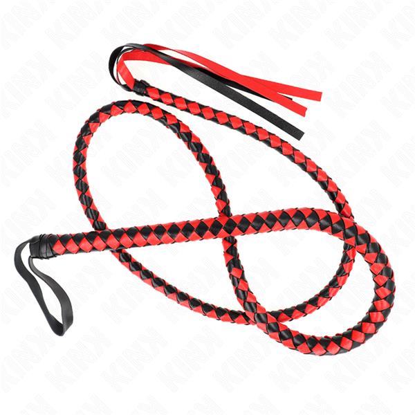 RED LONG SNAKE WHIP 210 CM