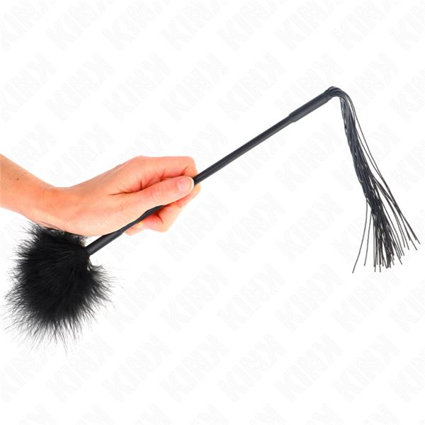 SILICONE WHIP WITH FEATHERS FOR TICKLE 47 CM