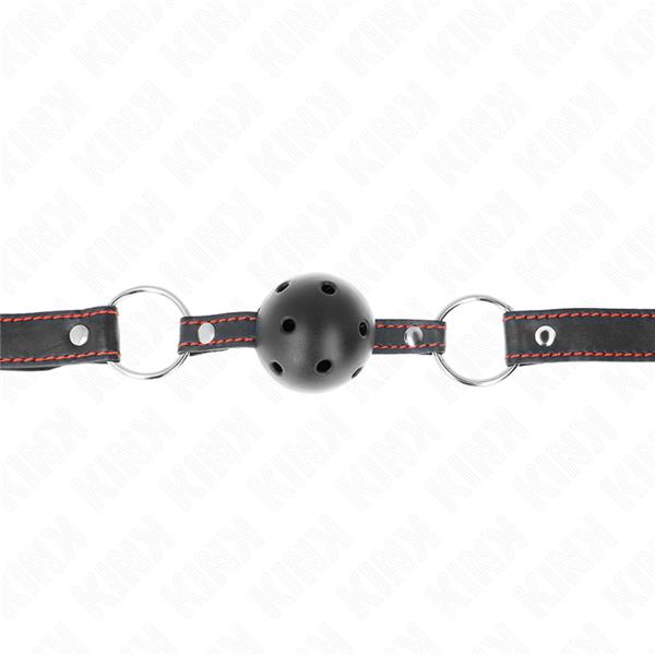 HOLLOW HARD BLACK BALL GAG MODEL 2 65 x 2.5 CM