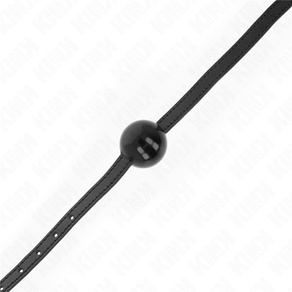 BLACK SINGLE SOLID BALL 4 CM GAG 65 x 1.5 CM