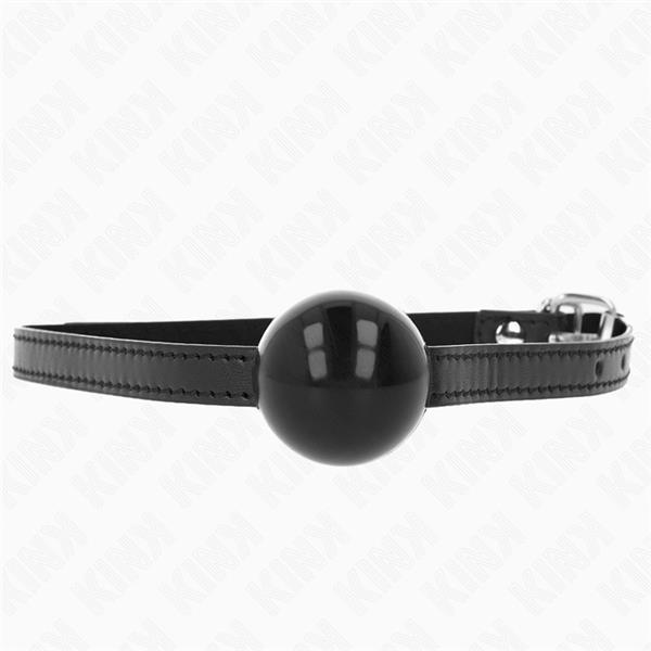 BLACK SINGLE SOLID BALL 4 CM GAG 65 x 1.5 CM