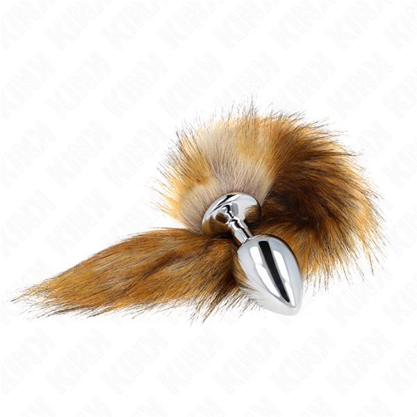 ANAL PLUG SIZE L 10 X 4 CM WITH SYNTHETIC TAIL 40 CM BROWN