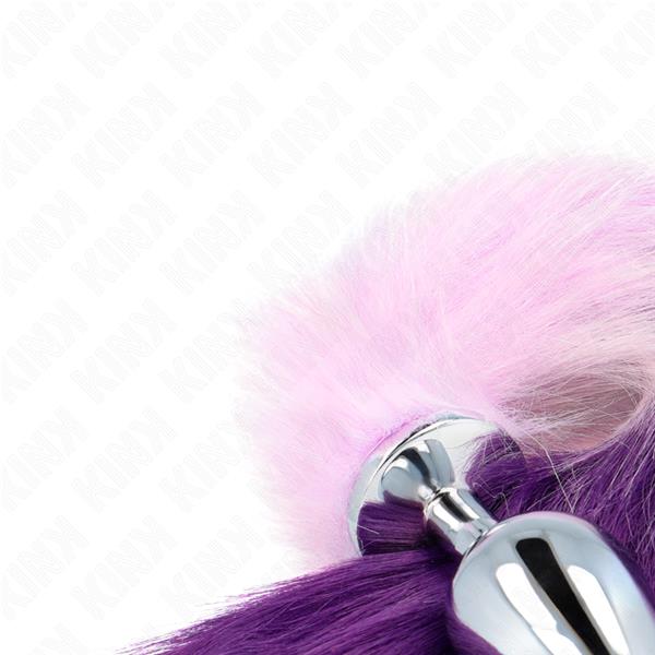 ANAL PLUG SIZE L 10 X 4 CM WITH SYNTHETIC TAIL 40 CM PURPLE