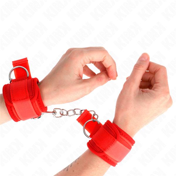NEOPRENE WRIST RESTRAINTS RED 42 X 5 CM