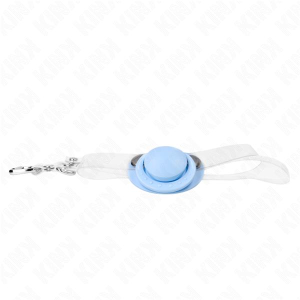 LIGHT BLUE PACIFIER SHAPED GAG 5.5 x 4 CM ADJUSTABLE 43-60 CM