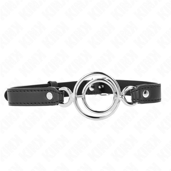 GAG S VIŠE O-RINGOVA 5 CM CRNI 63 X 2.5 CM