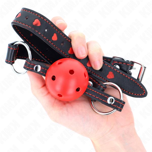 HOLLOW HARD RED BALL GAG MODEL 2 65 x 2.5 CM
